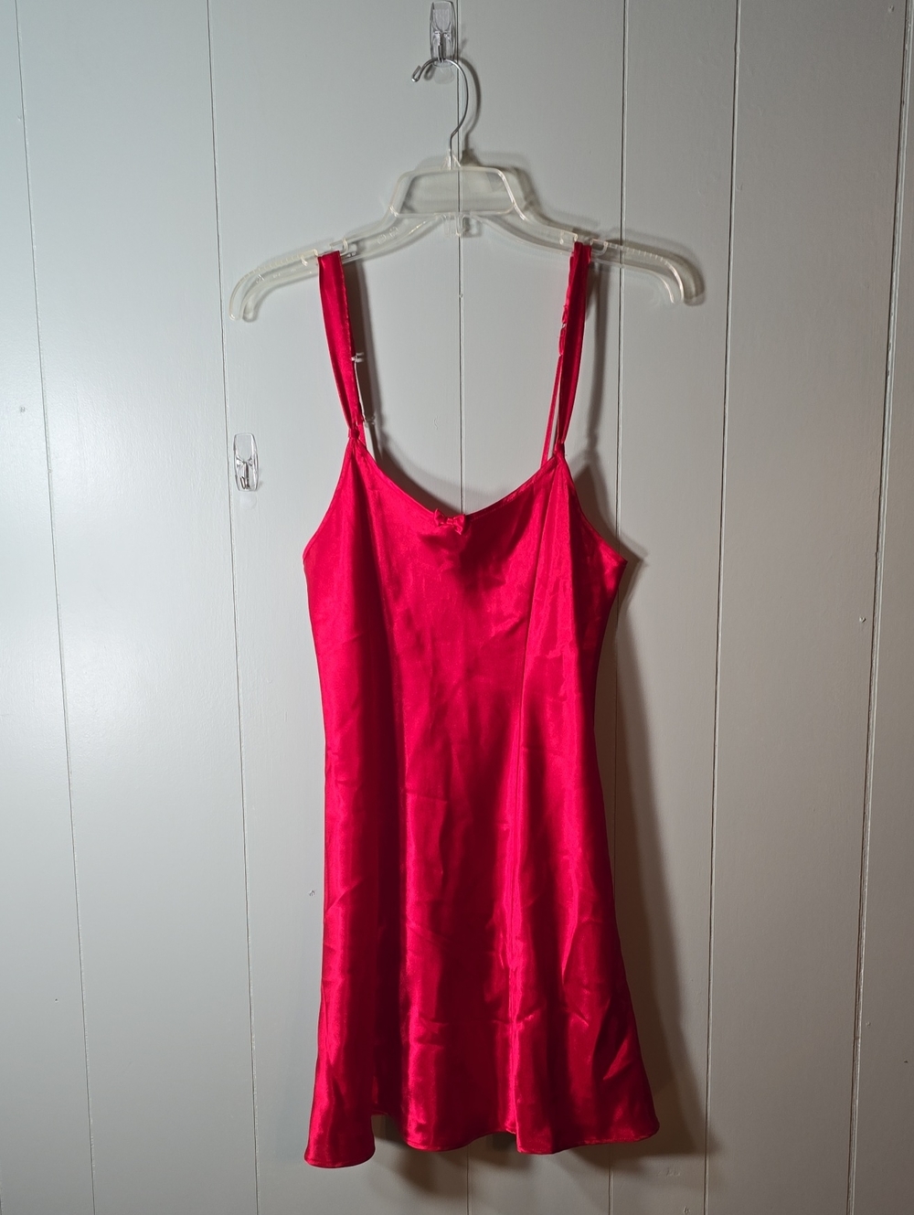 Morgan Taylor Bright Fuchsia Satin Slip Dress